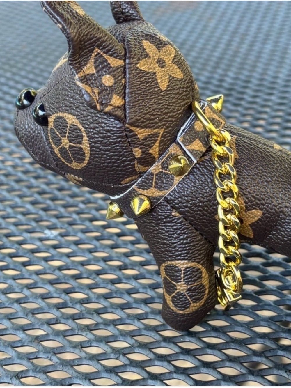 Bag charm/Keychain adorable Frenchie dogs with spiked collars! - Picture 2 of 6